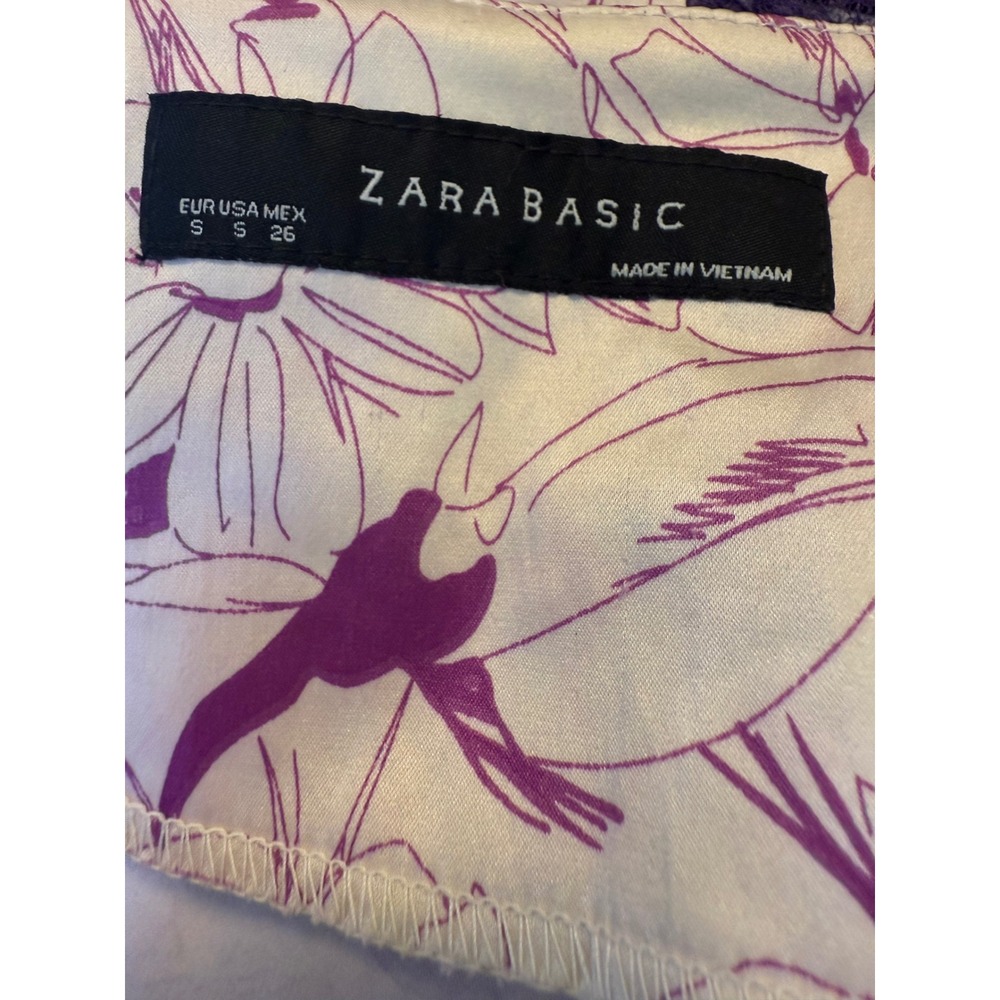 ZARA Purple Floral Y2K ‎ Dress Small Boho fairy whimsi dainty lace romantic - Picture 3 of 4